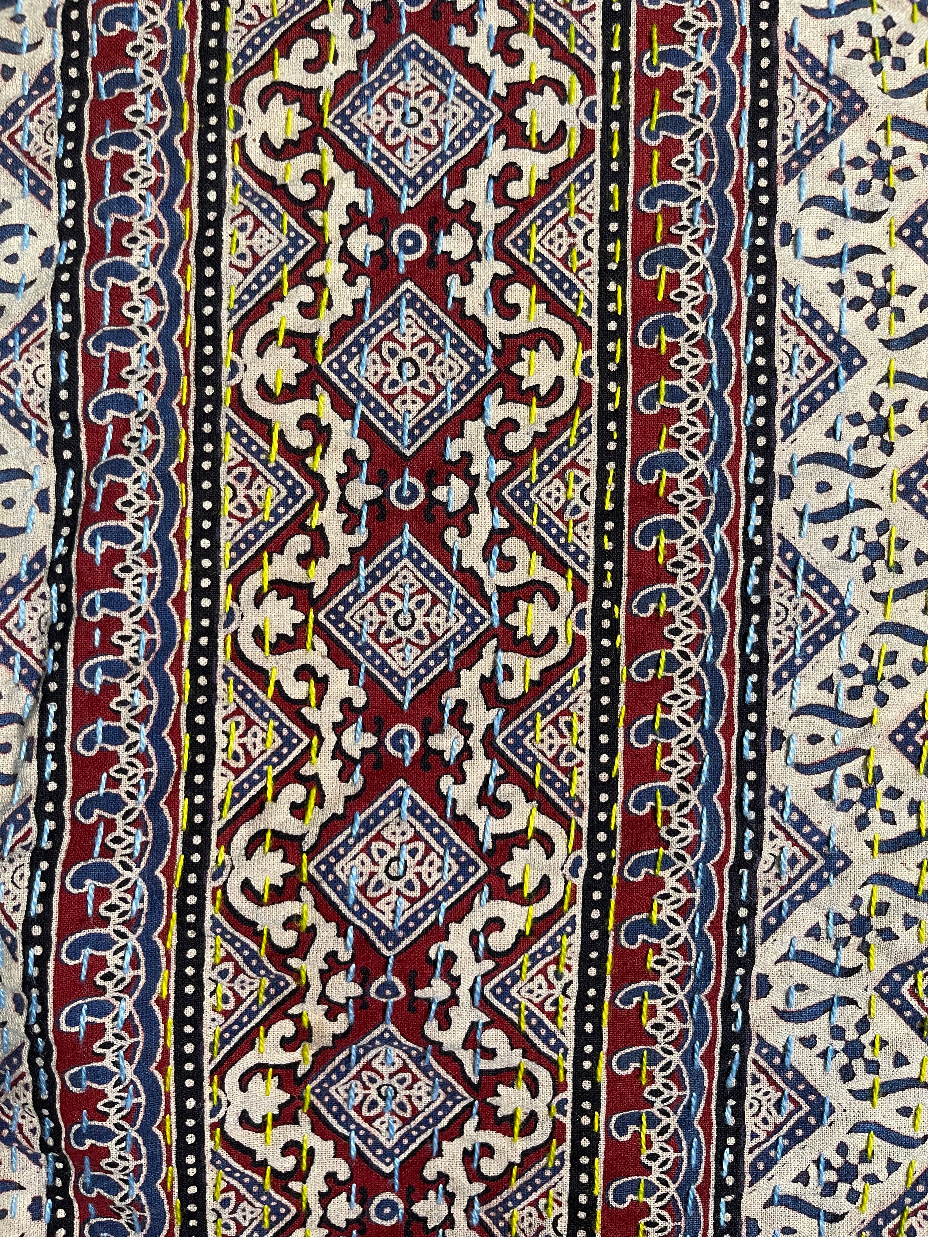 KANTHA - AJRAKH PRINT MADDER GEOMETRY