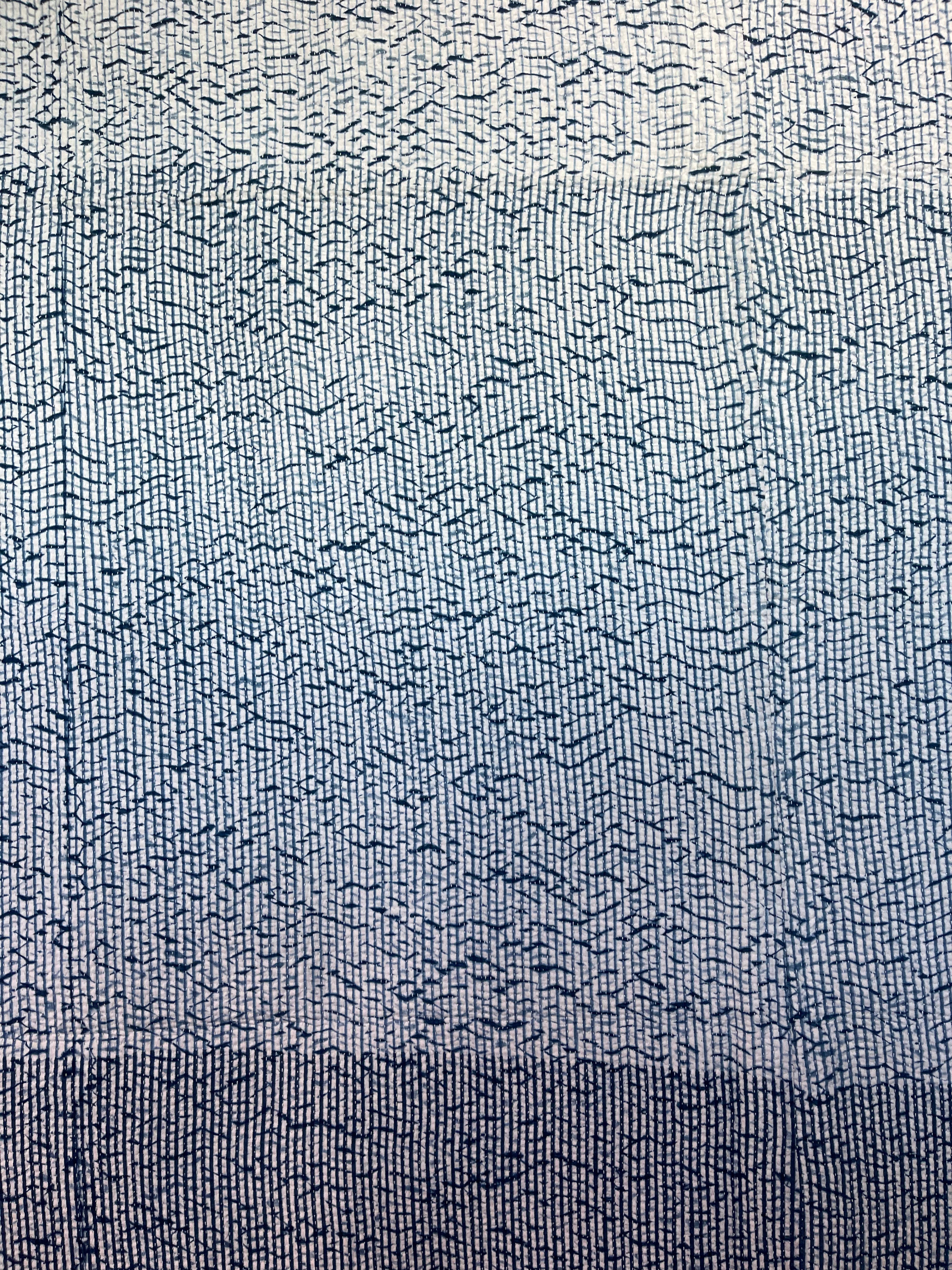 INDIGO SHIBORI - GRADED HORIZONTAL RIPPLES