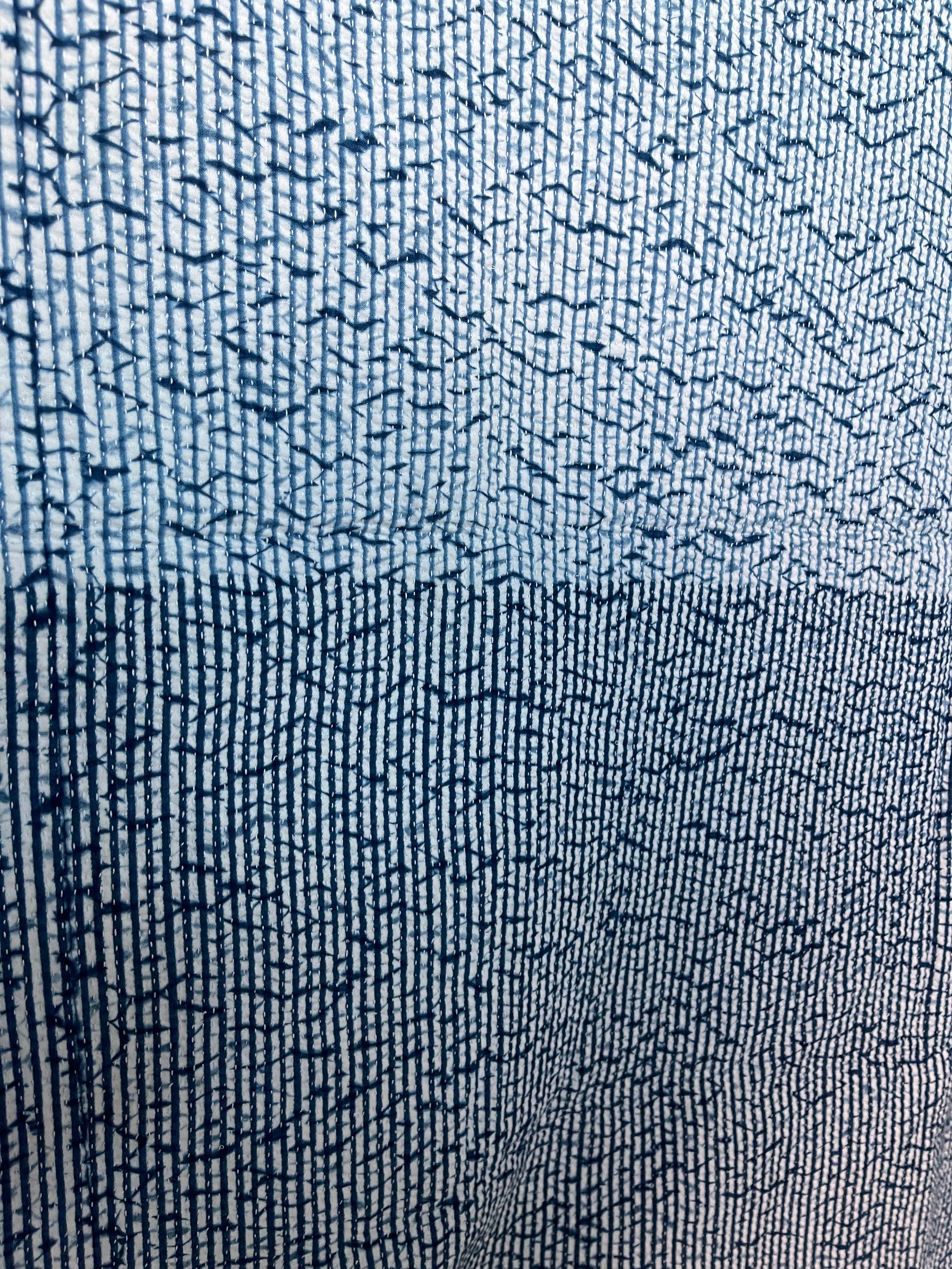 INDIGO SHIBORI - GRADED HORIZONTAL RIPPLES