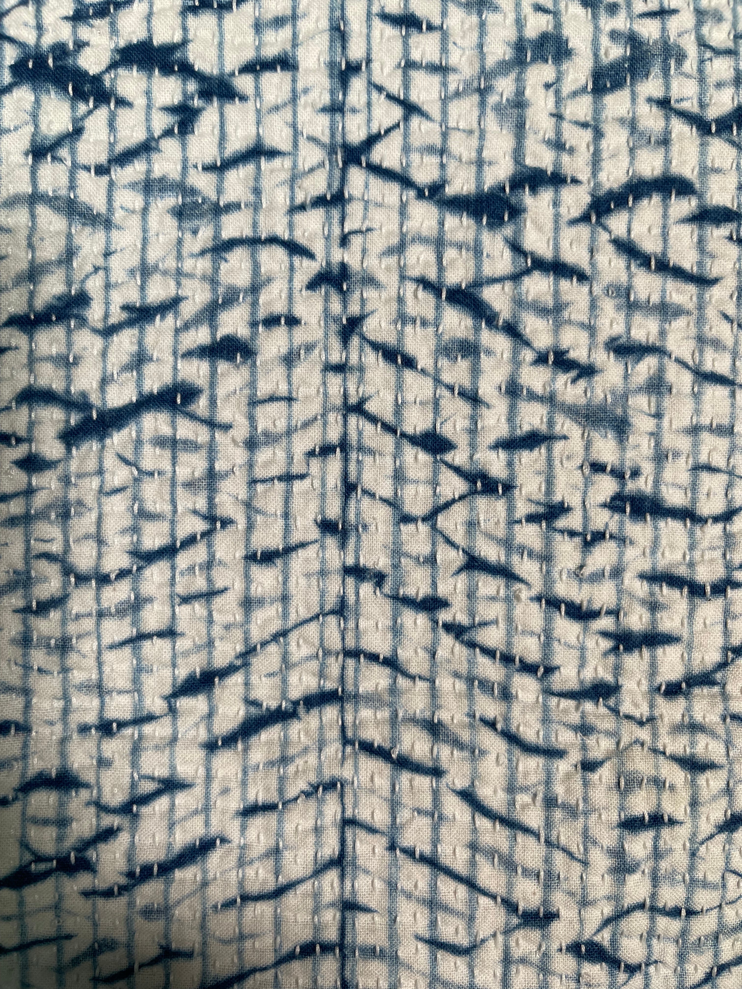 INDIGO SHIBORI - GRADED HORIZONTAL RIPPLES