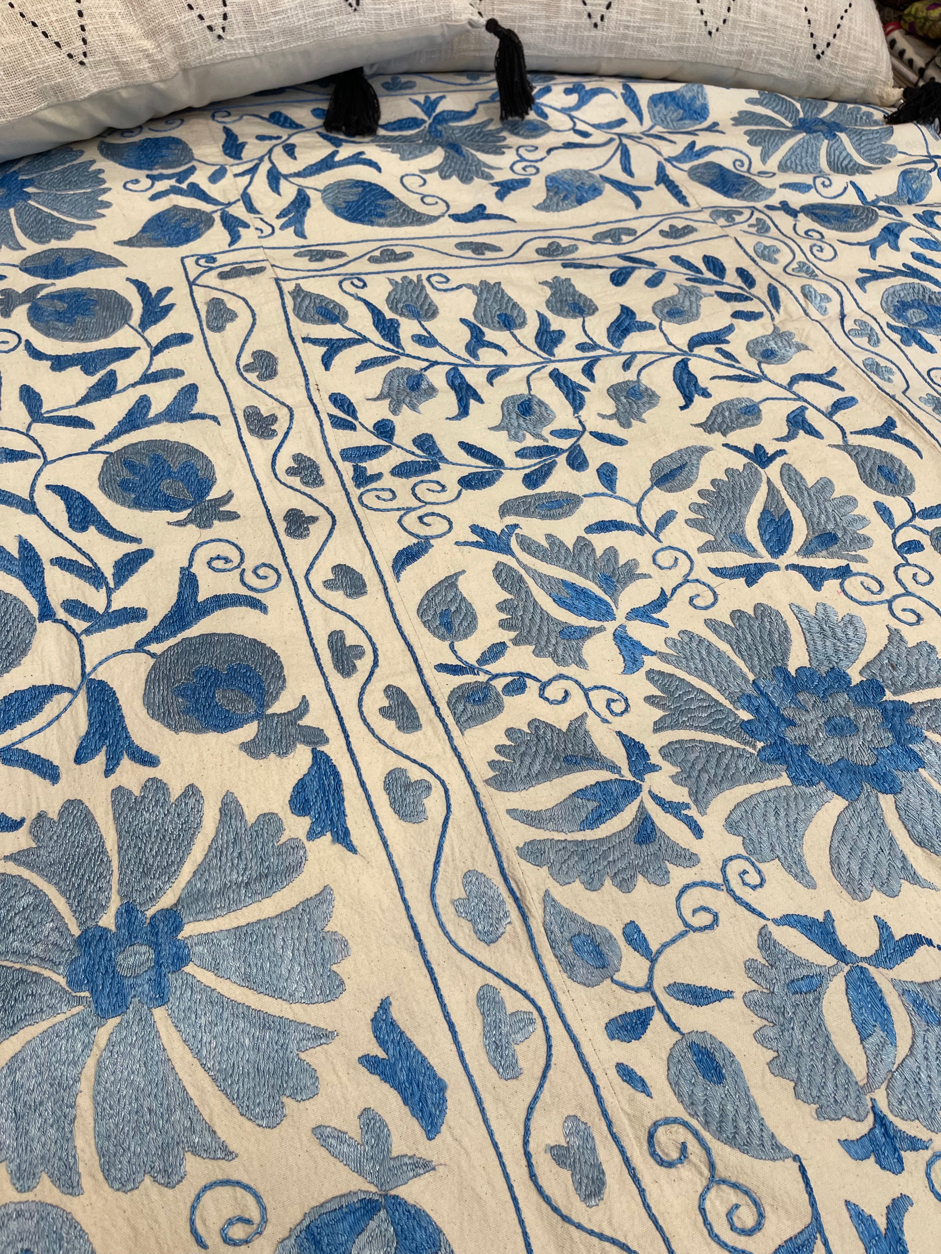 Suzani - Blue Vines