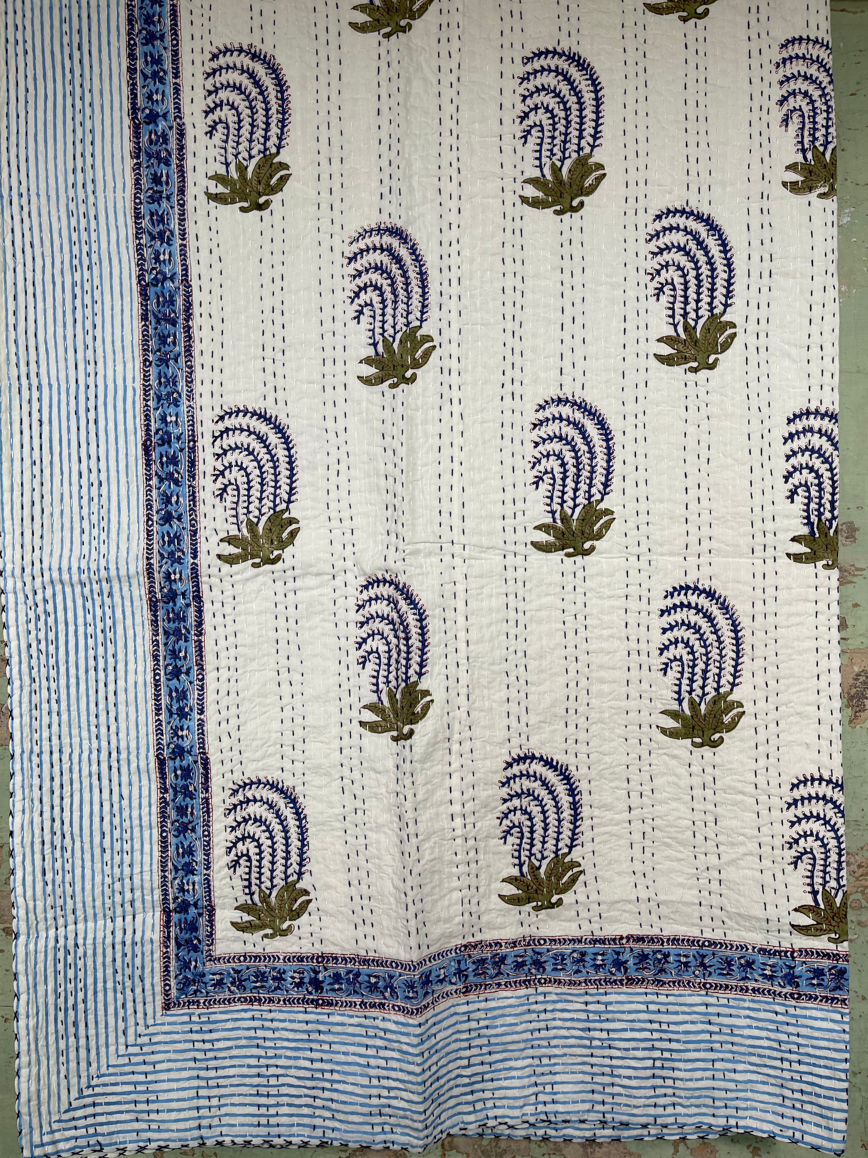 KANTHA - CLASSIC BLUE + WHITE