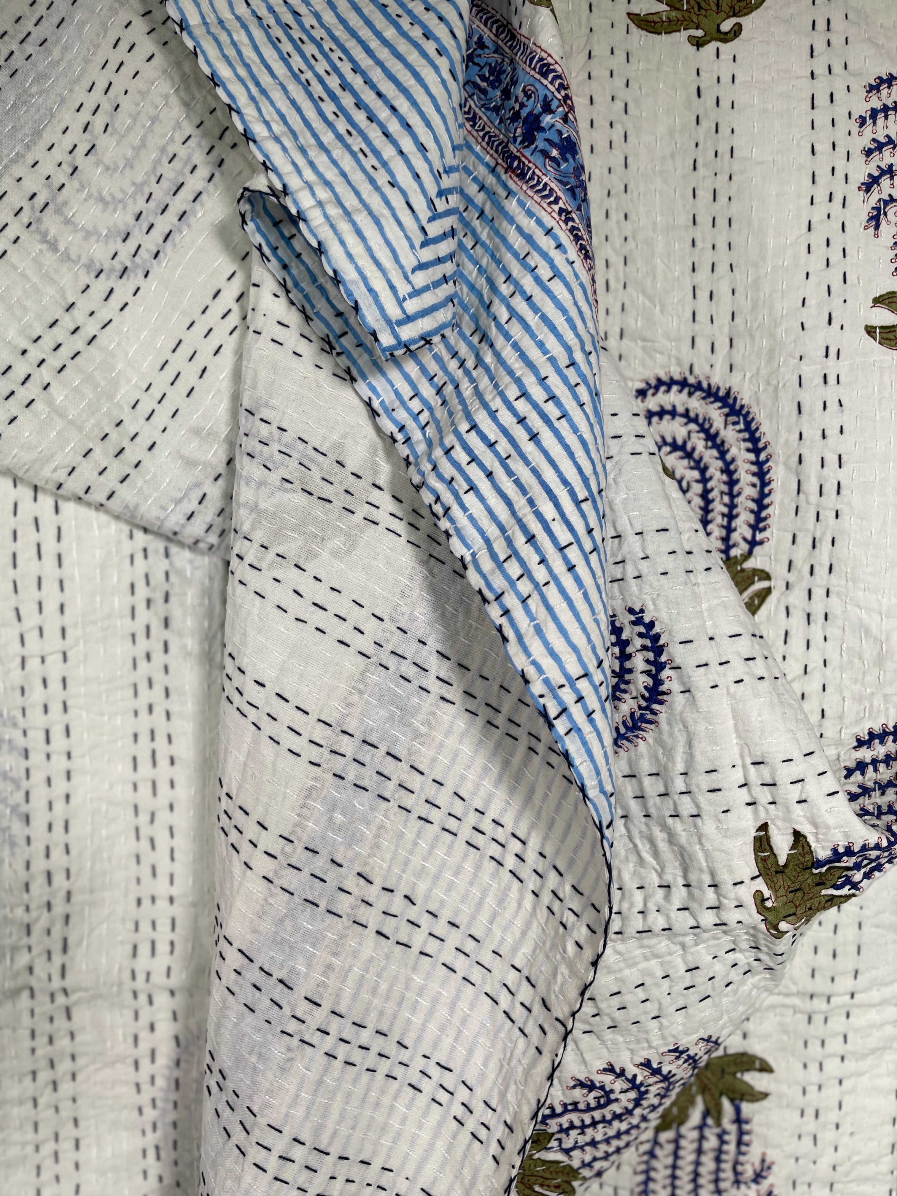 KANTHA - CLASSIC BLUE + WHITE
