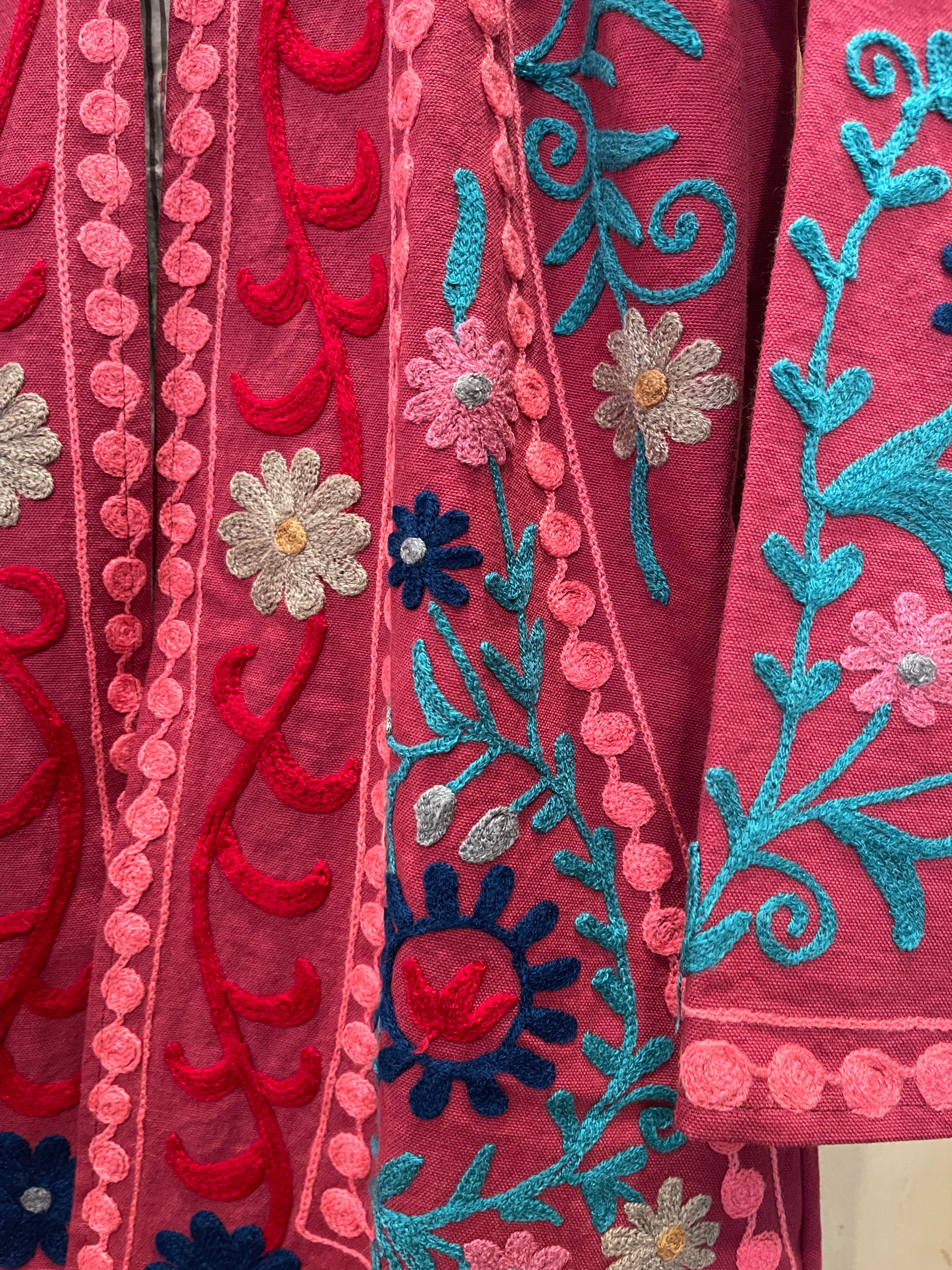 Suzani Tribal Jacket Long - Cherry Teale