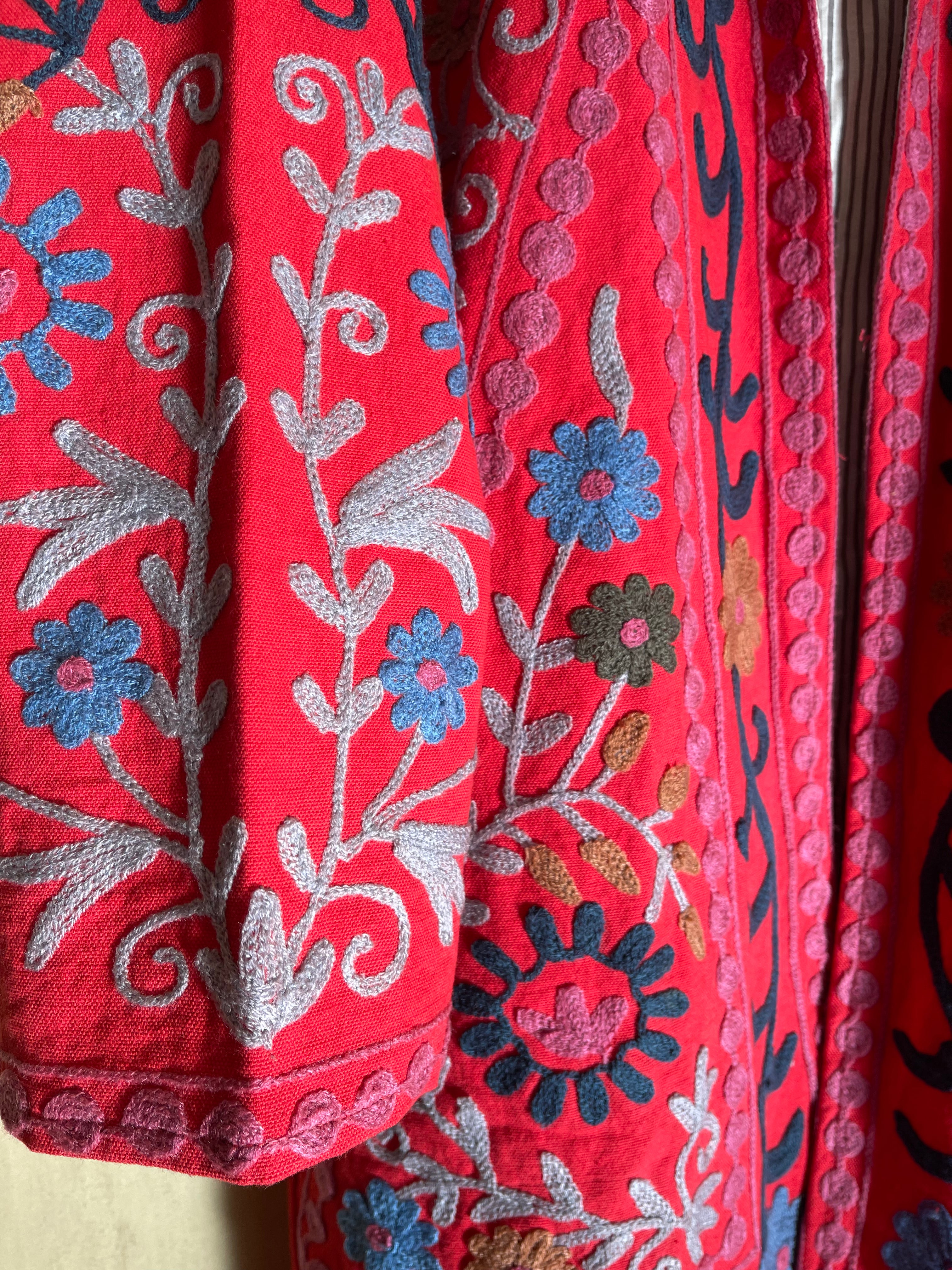 Suzani Tribal Jacket Long - Scarlett