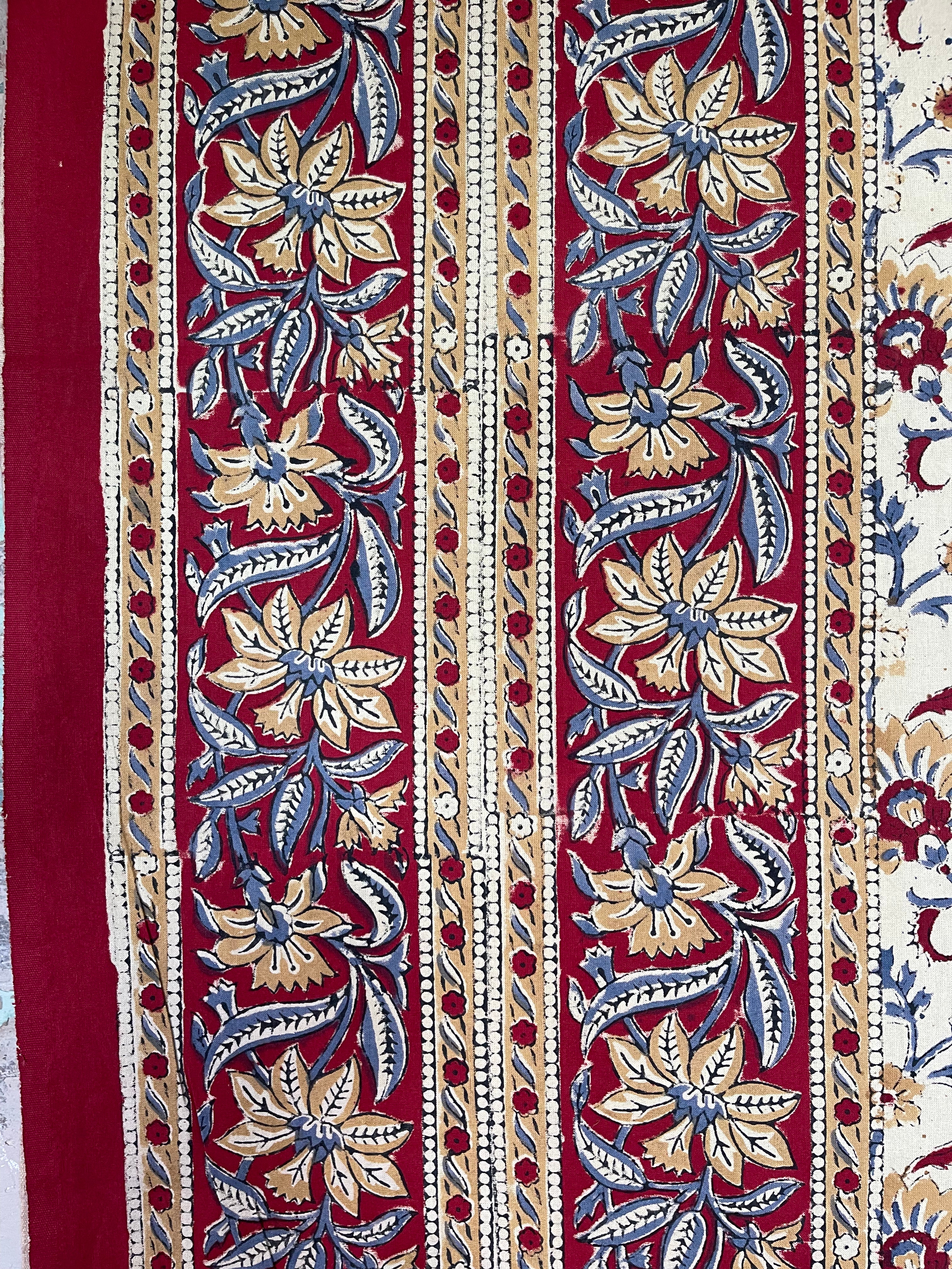 Block Printed Cotton Sheet - BUSHLAND FLORAL