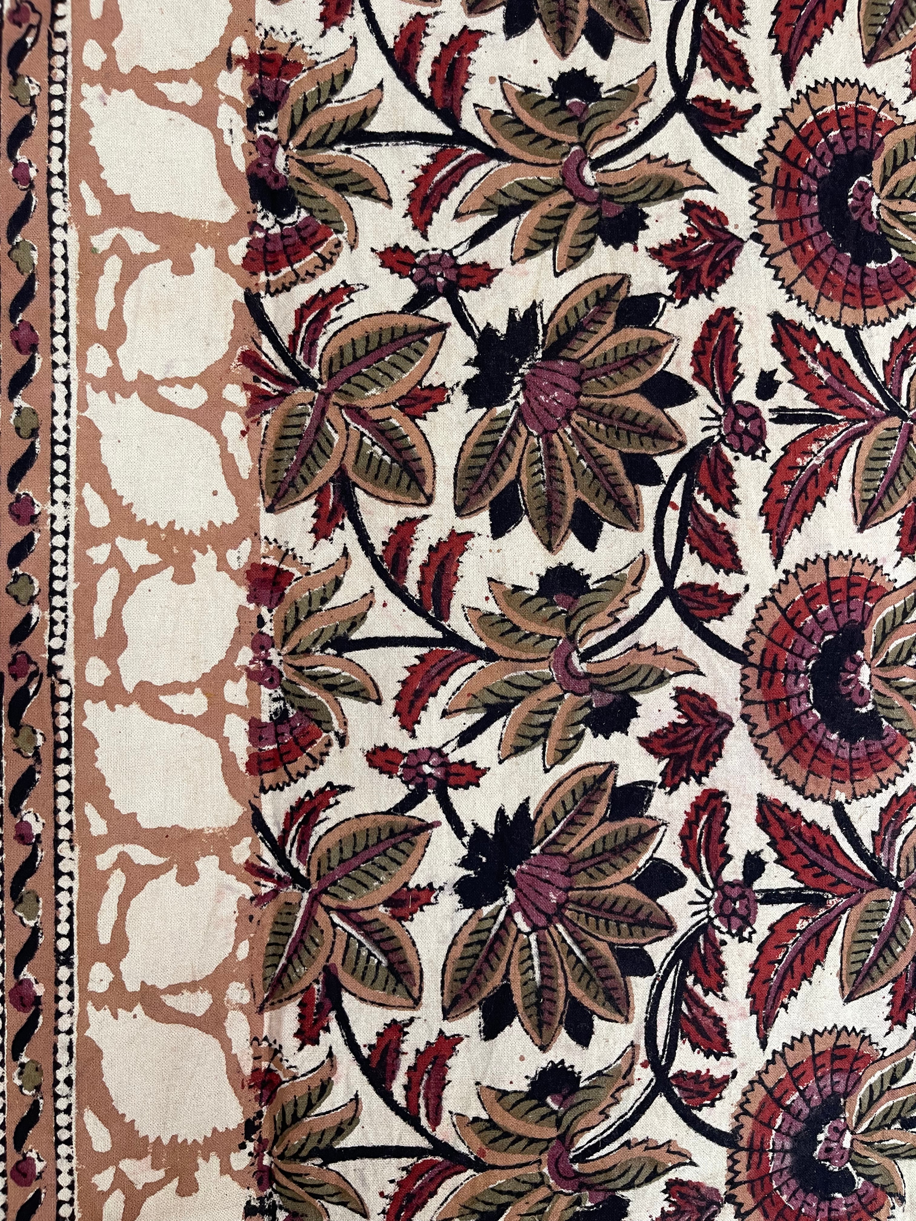Block Printed Cotton Sheet  - Bagru Exotica