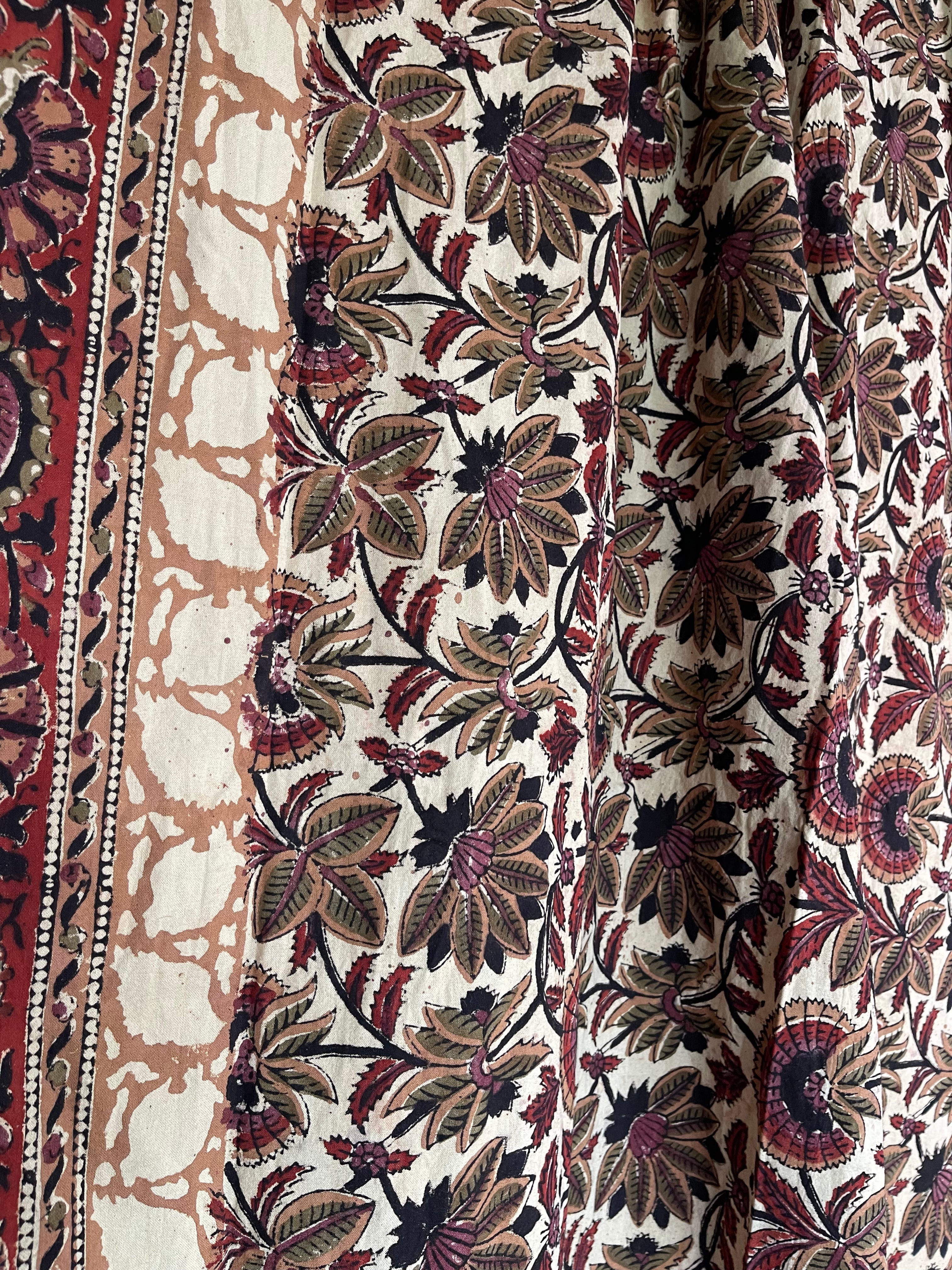 Block Printed Cotton Sheet  - Bagru Exotica