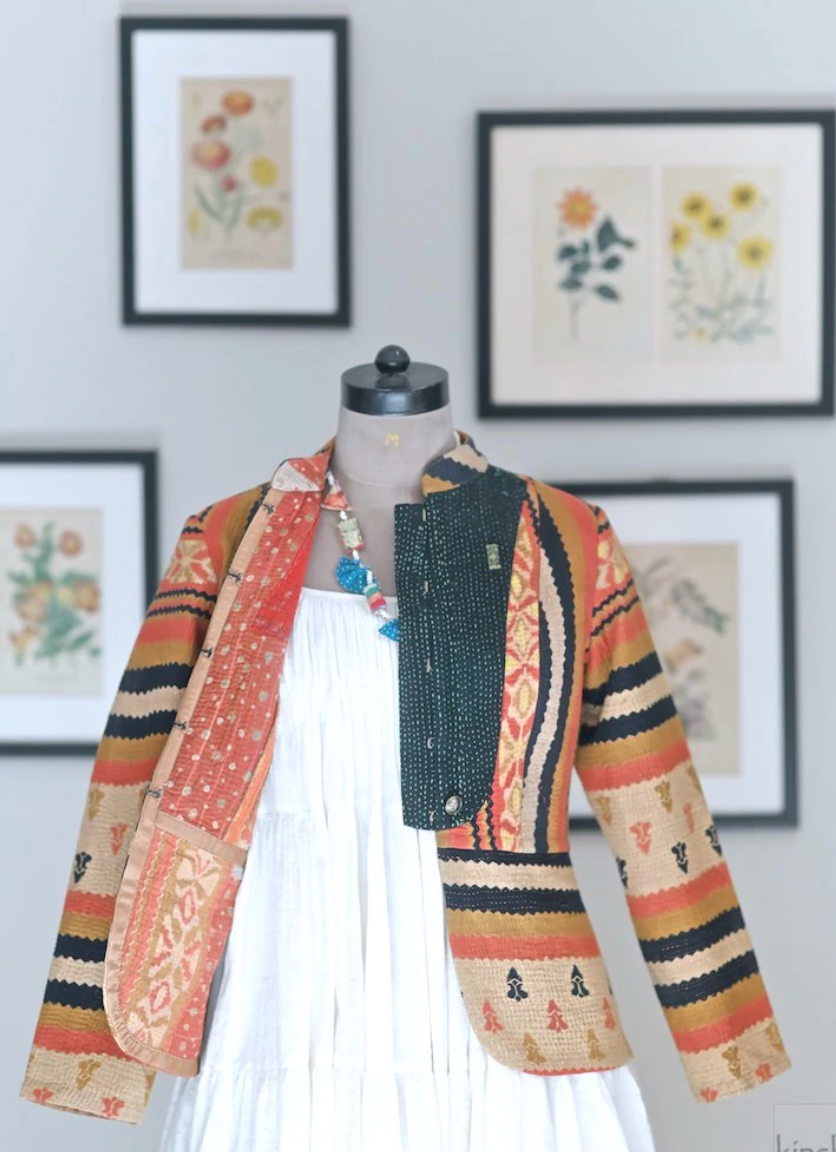 KANTHA SHORT JACKET - MINZ