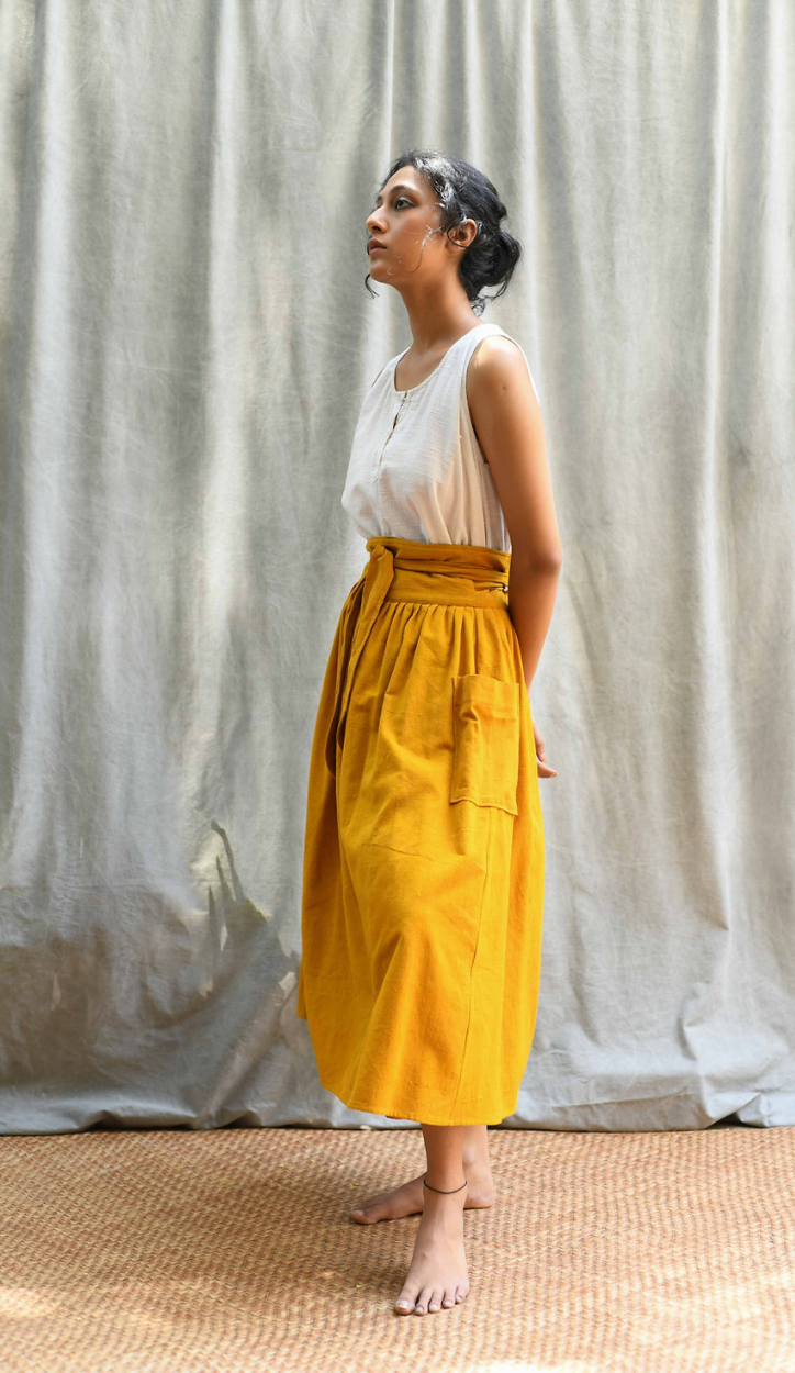 Wrap Skirt - Natural Dye Turmeric