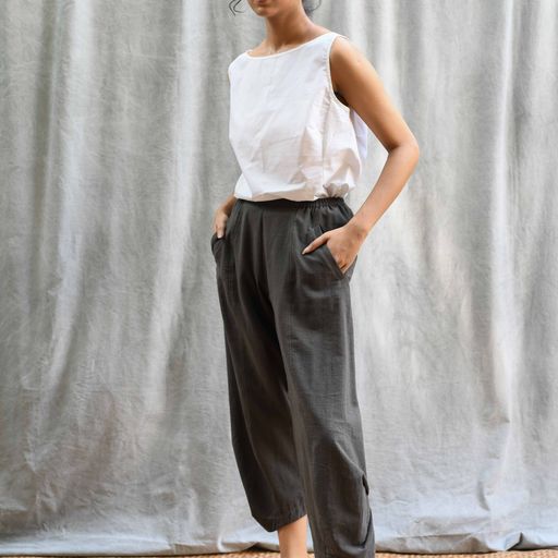 Obi Cotton Pants - Earth